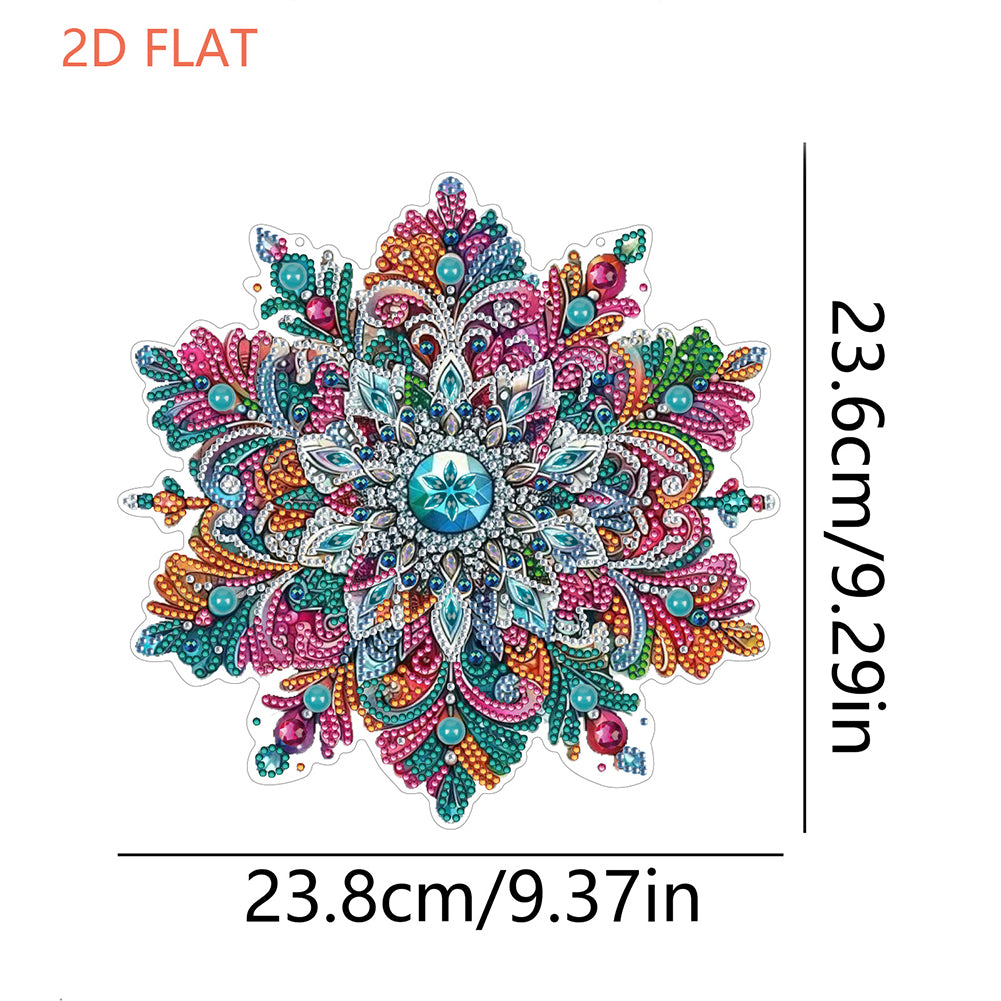Snowflake Theme 2D/Flat DIY Hanging Diamond Art Kits Home Wall Decoration Crafts