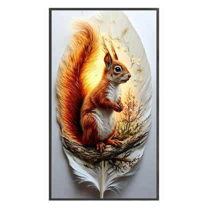 Leaf Squirrel - 11CT Stamped Cross Stitch 40*70CM