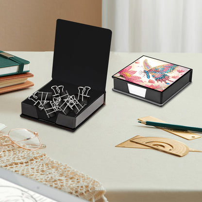 Leather Animals Diamond Painting Notecard Box Flowers Gem Art Sticky Note Holder