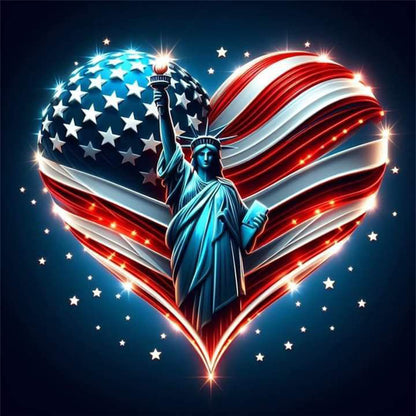 Statue Of Liberty - 11CT Stamped Cross Stitch 40*40CM