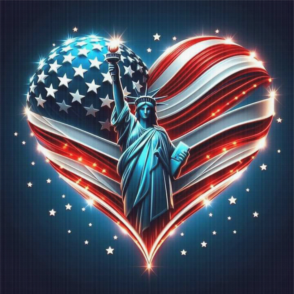 Statue Of Liberty - 11CT Stamped Cross Stitch 40*40CM