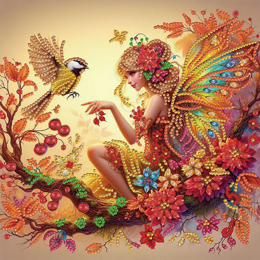 Butterfly Girl - Special Shaped Drill Diamond Painting 30*30CM