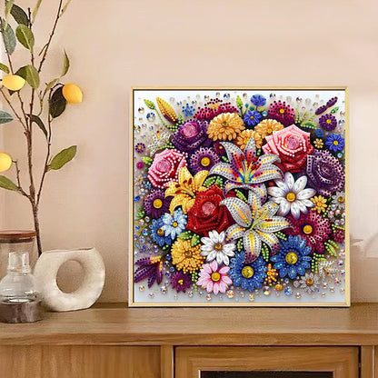 Blooming Flower - Special Shaped Drill Diamond Painting 30*30CM