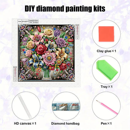 Glass Vase - Special Shaped Drill Diamond Painting 30*30CM