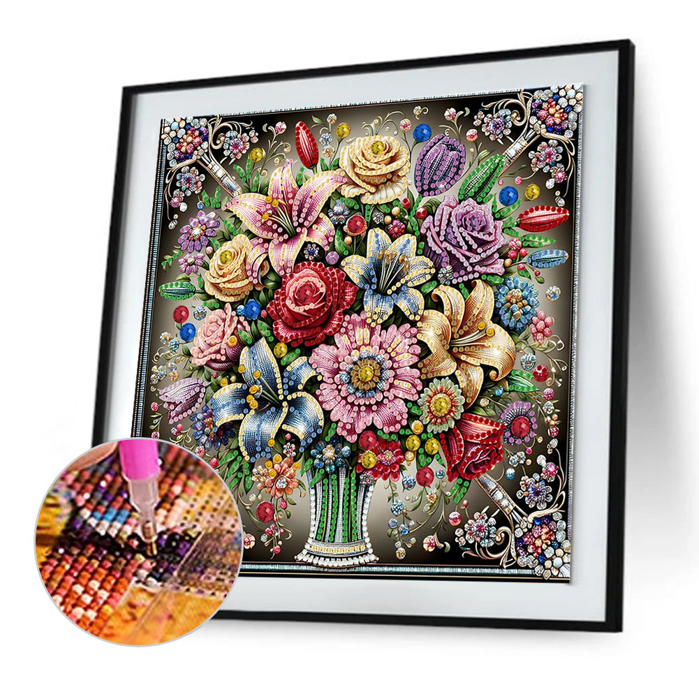 Glass Vase - Special Shaped Drill Diamond Painting 30*30CM