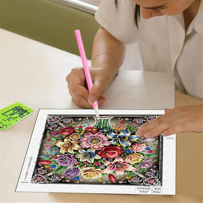 Glass Vase - Special Shaped Drill Diamond Painting 30*30CM