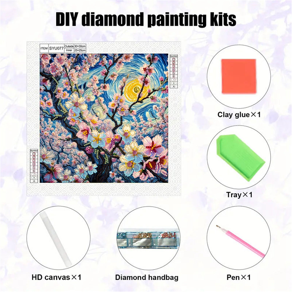 Blooming Flowers - Special Shaped Drill Diamond Painting 30*30CM