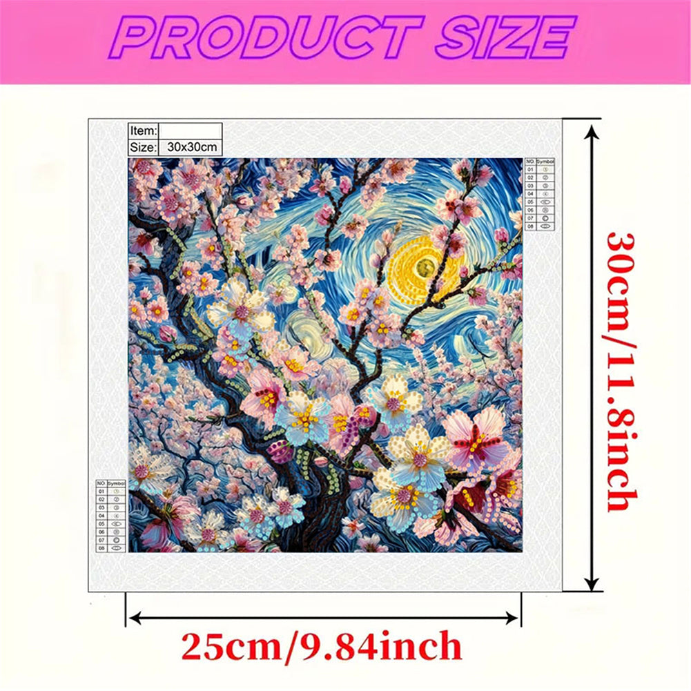Blooming Flowers - Special Shaped Drill Diamond Painting 30*30CM