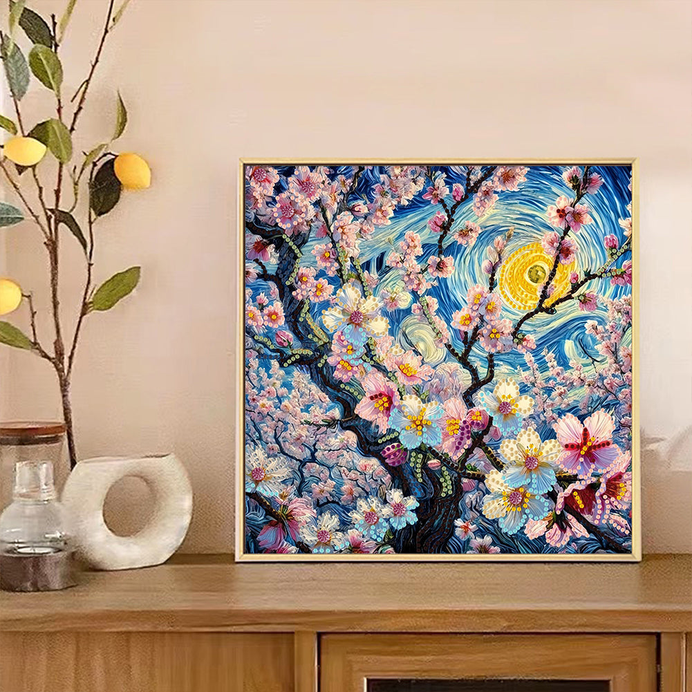 Blooming Flowers - Special Shaped Drill Diamond Painting 30*30CM