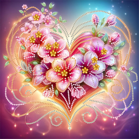 Blooming Flower - Special Shaped Drill Diamond Painting 30*30CM