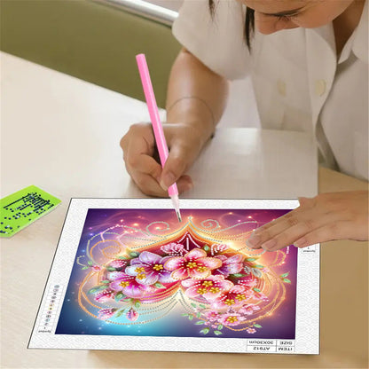 Blooming Flower - Special Shaped Drill Diamond Painting 30*30CM