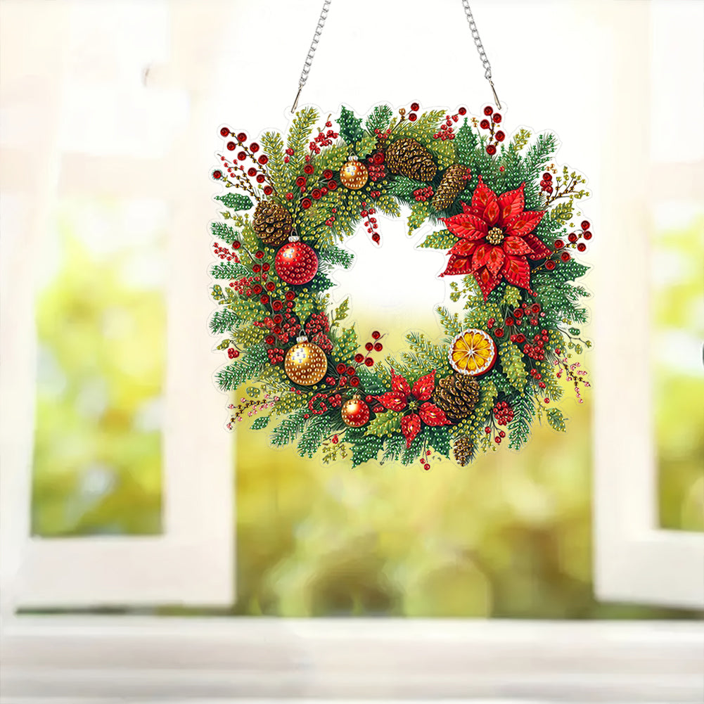 2D Flat Acrylic DIY Hanging Diamond Art Kits Special Shape Wall Door Decoration