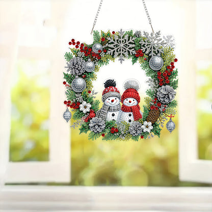2D Flat Acrylic DIY Hanging Diamond Art Kits Special Shape Wall Door Decoration