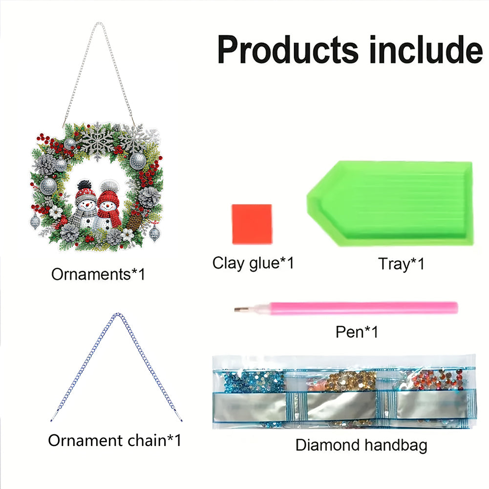 2D Flat Acrylic DIY Hanging Diamond Art Kits Special Shape Wall Door Decoration