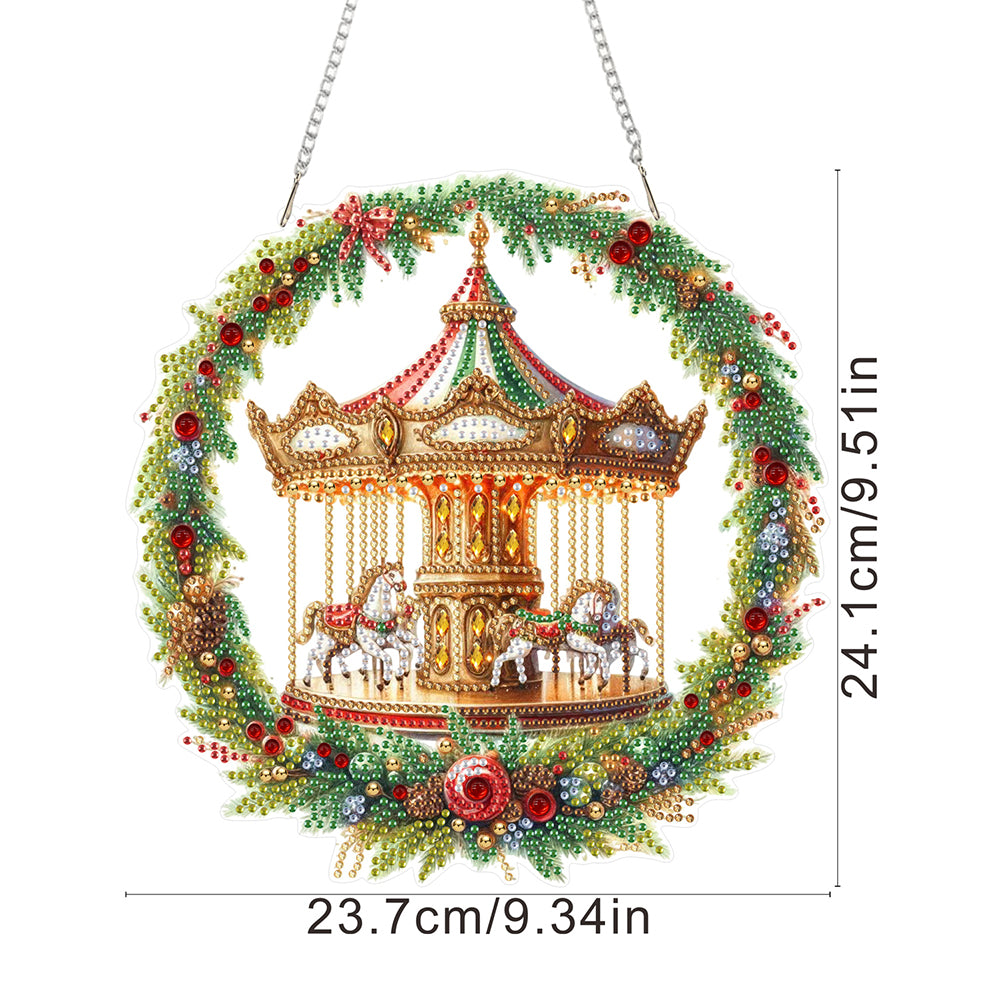 2D Flat Acrylic DIY Hanging Diamond Art Kits Special Shape Wall Door Decoration