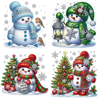 4 Pcs Christmas - Special Shaped Drill Diamond Painting 30*30CM