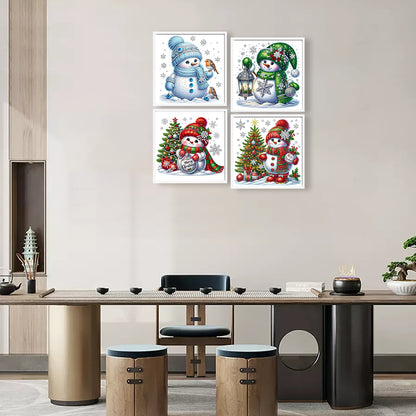4 Pcs Christmas - Special Shaped Drill Diamond Painting 30*30CM