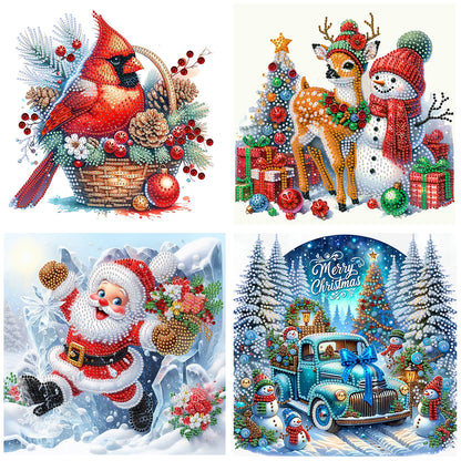 4 Pcs Christmas - Special Shaped Drill Diamond Painting 30*30CM