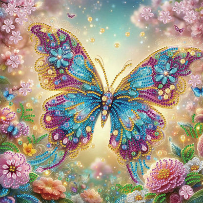 4 Pcs Flower And Bird - Special Shaped Drill Diamond Painting 30*30CM