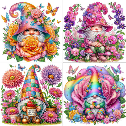 4 Pcs Gnome - Special Shaped Drill Diamond Painting 30*30CM