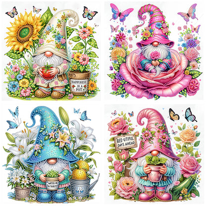 4 Pcs Gnome - Special Shaped Drill Diamond Painting 30*30CM