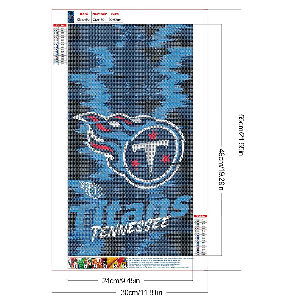 Team Logo - Full Round Drill Diamond Painting 30*55CM
