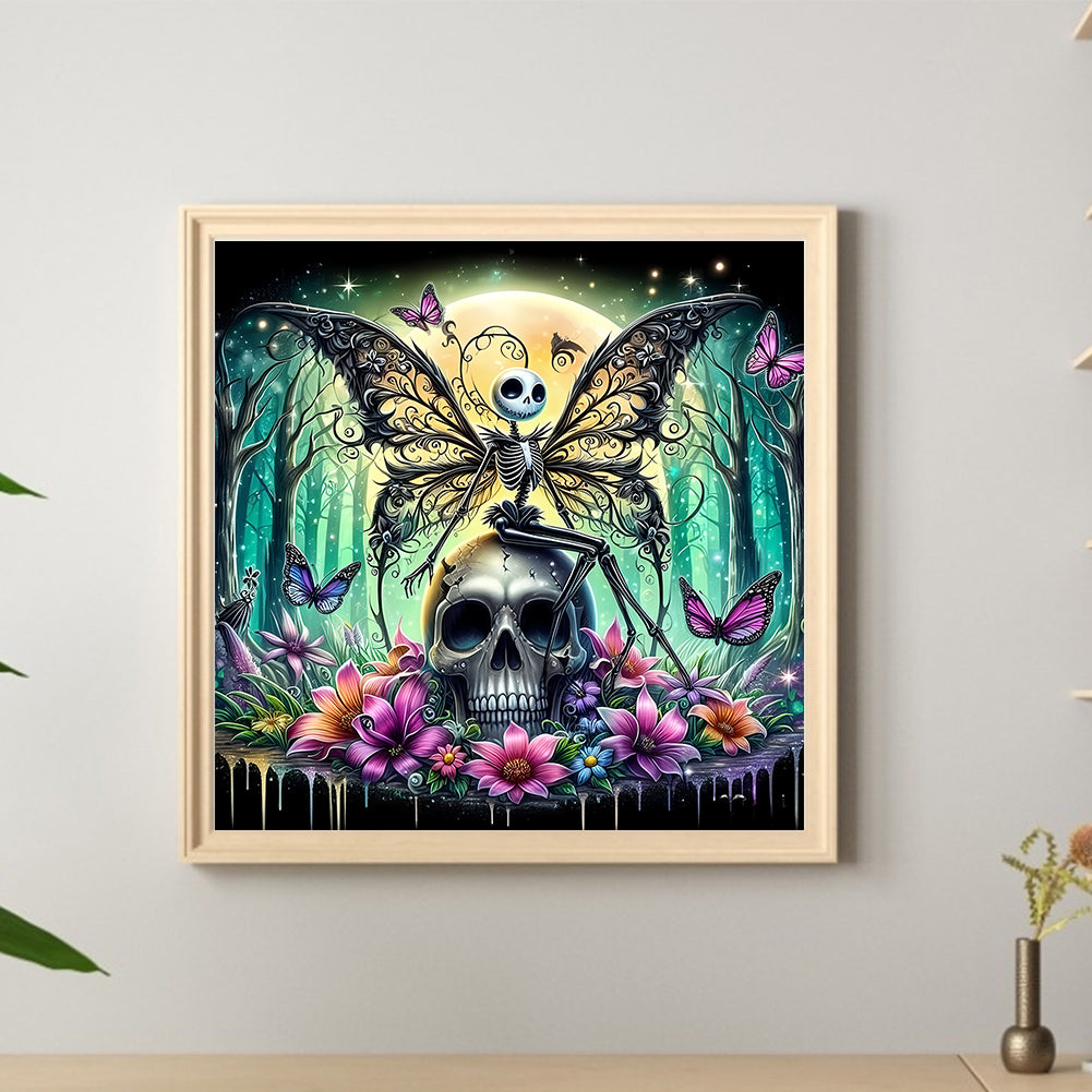 Halloween Skeleton - Full Round Drill Diamond Painting 40*40CM