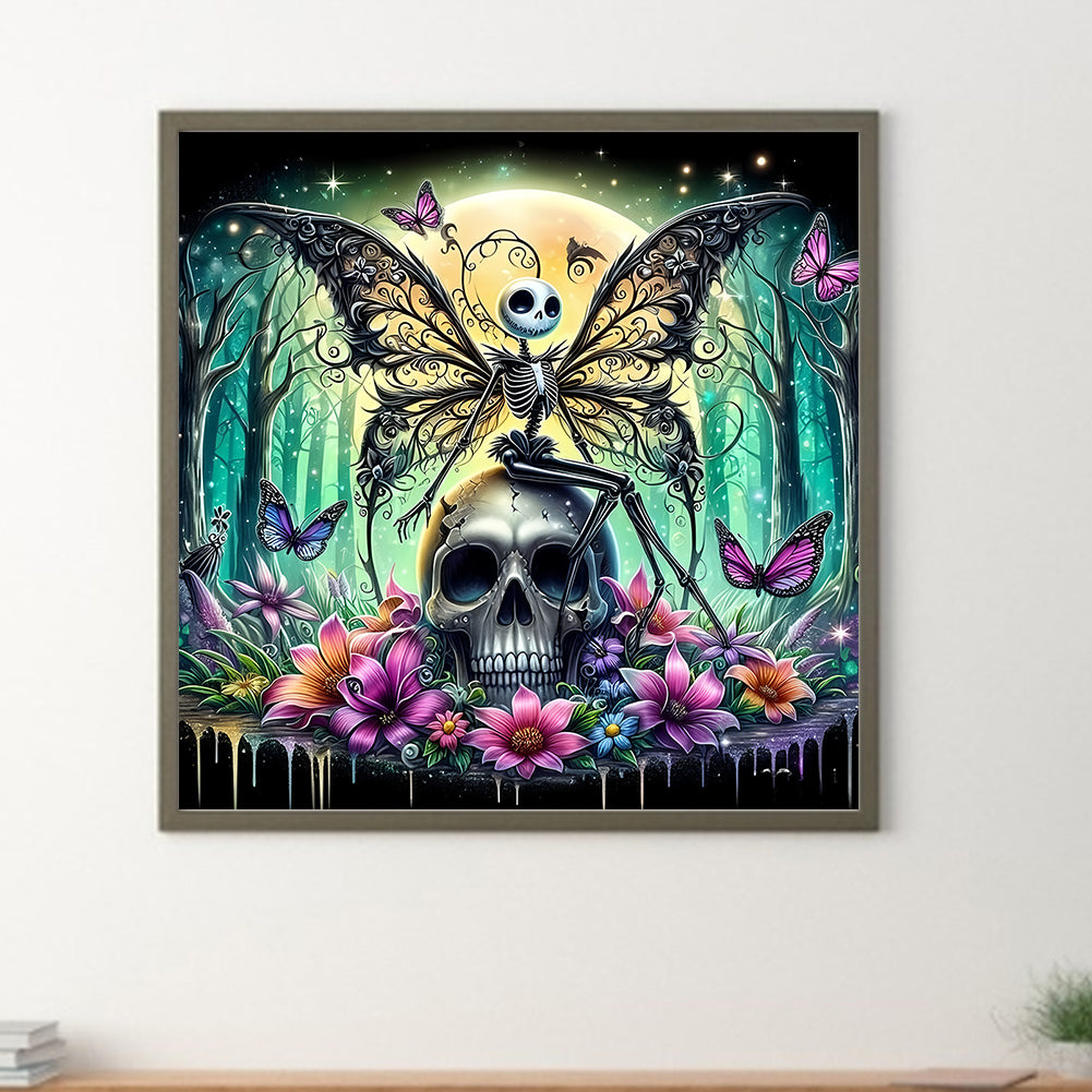 Halloween Skeleton - Full Round Drill Diamond Painting 40*40CM