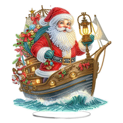 2D Flat Xmas DIY Desktop Diamond Art Kits Diamond Painting Desktop Ornaments Kit