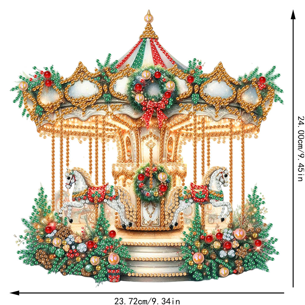 2D Flat Xmas DIY Desktop Diamond Art Kits Diamond Painting Desktop Ornaments Kit