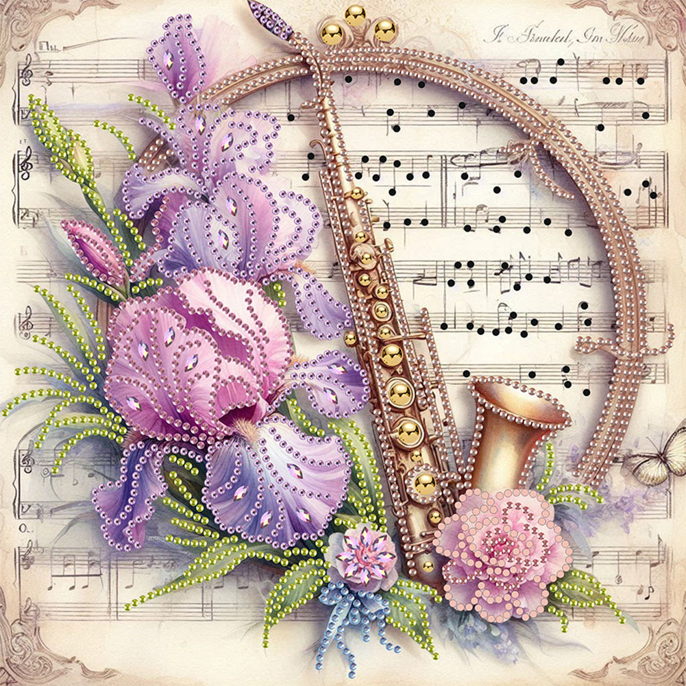 Saxophone And Warbler - Special Shaped Drill Diamond Painting 30*30CM