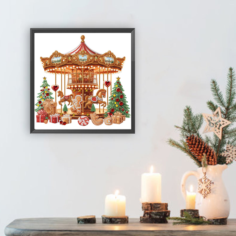 Gingerbread Man Carousel - Special Shaped Drill Diamond Painting 30*30CM
