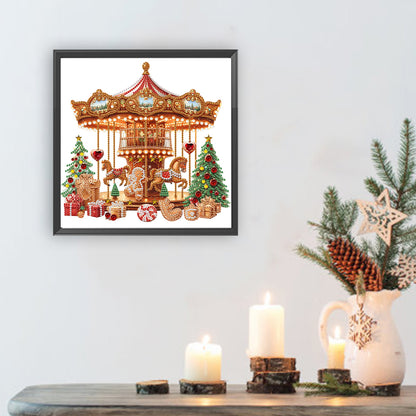 Gingerbread Man Carousel - Special Shaped Drill Diamond Painting 30*30CM