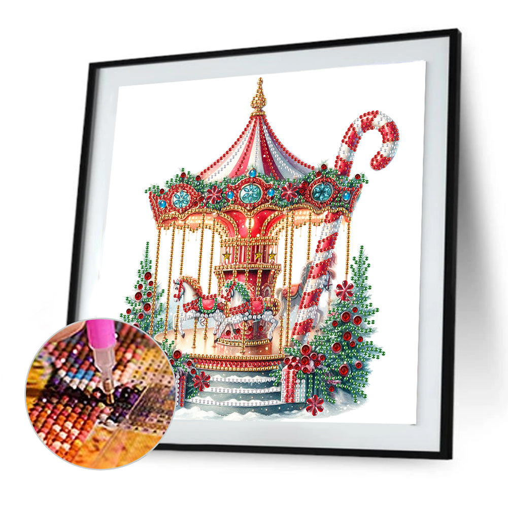 Candy Carousel - Special Shaped Drill Diamond Painting 30*30CM