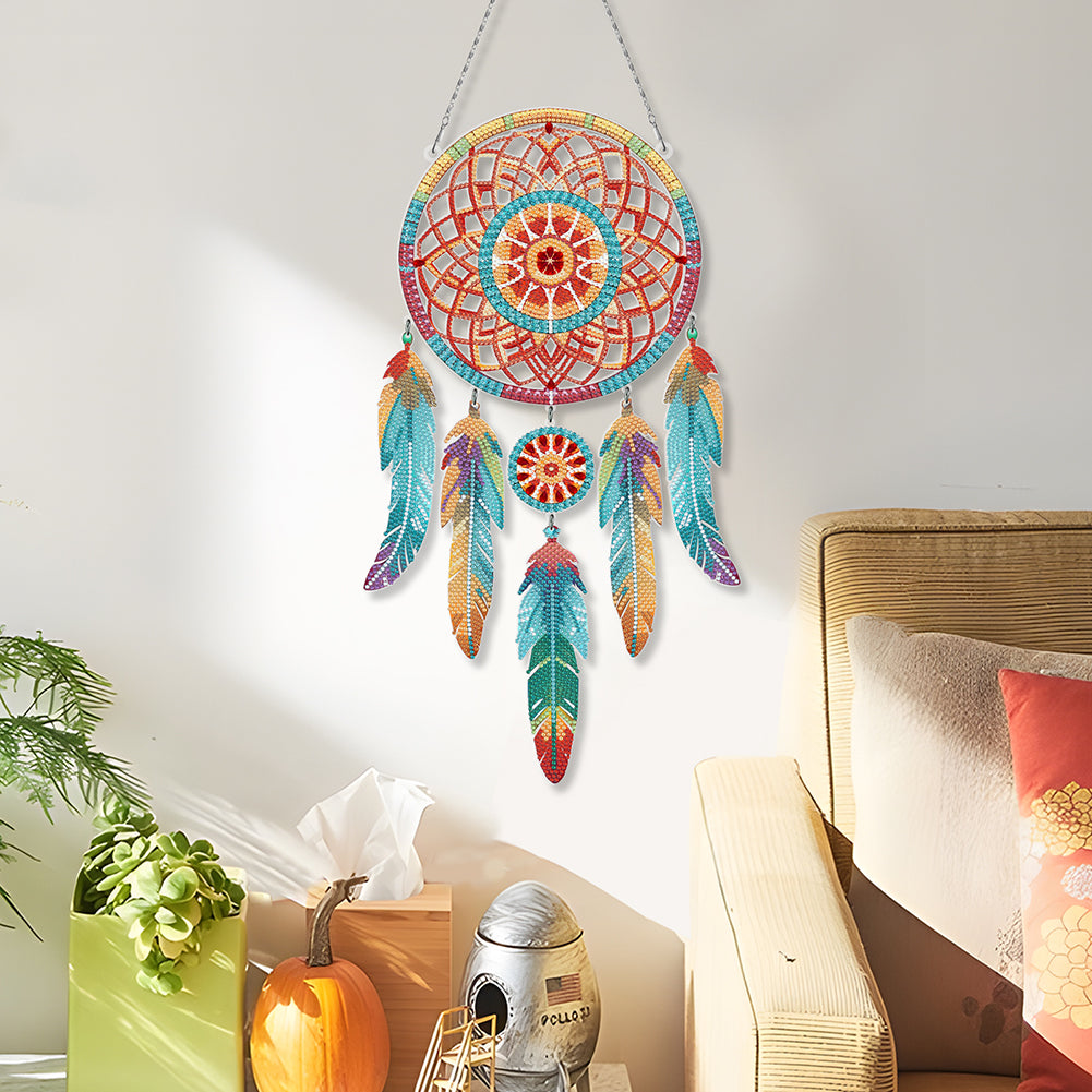 Dream Catcher 2D Flat DIY Diamond Art Pendant Special Shape Diamond Painting Set