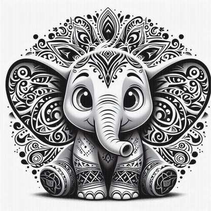 Silhouette Dumbo - 11CT Stamped Cross Stitch 40*40CM