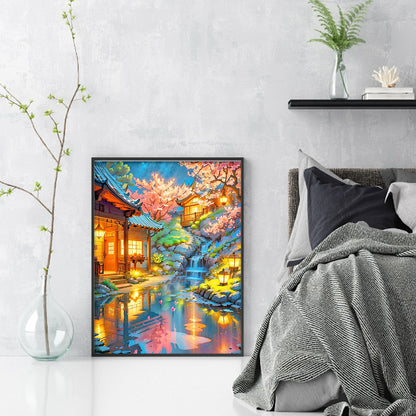 Night Scene - 11CT Stamped Cross Stitch 40*53CM