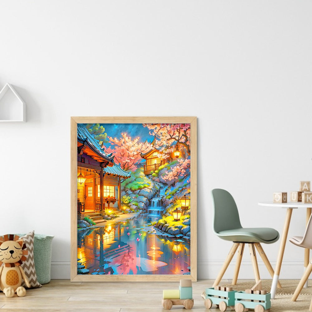 Night Scene - 11CT Stamped Cross Stitch 40*53CM