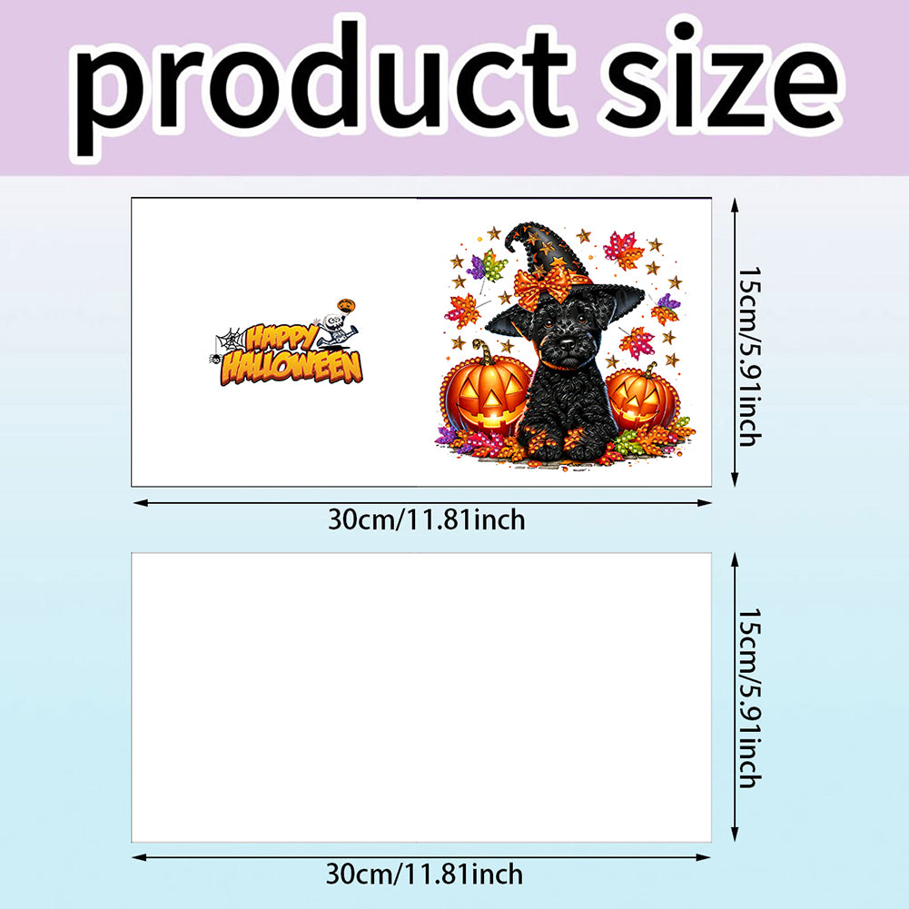 6PCS DIY Diamond Art Greeting Cards Halloween Designs for Halloween and Holidays