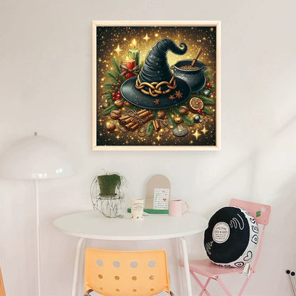 Wizard Hat - 11CT Stamped Cross Stitch 40*40CM
