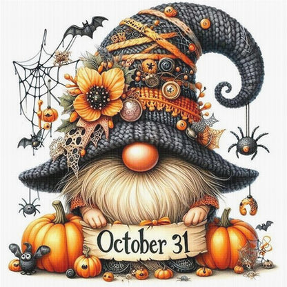 Pumpkin Gnome - 11CT Stamped Cross Stitch 40*40CM