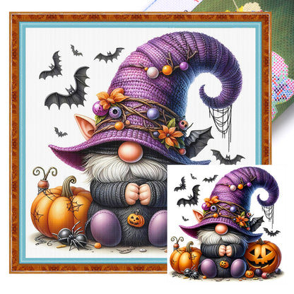Pumpkin Gnome - 11CT Stamped Cross Stitch 40*40CM