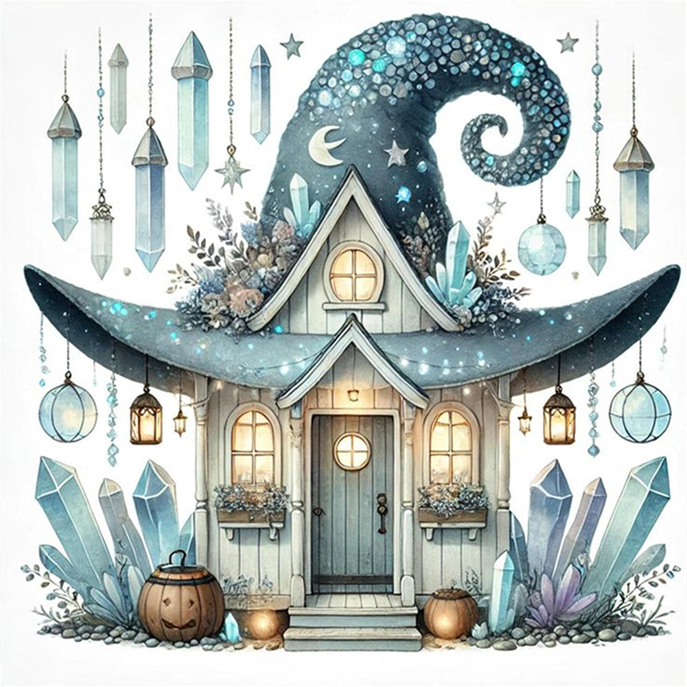 Halloween Cottage - 11CT Stamped Cross Stitch 40*40CM