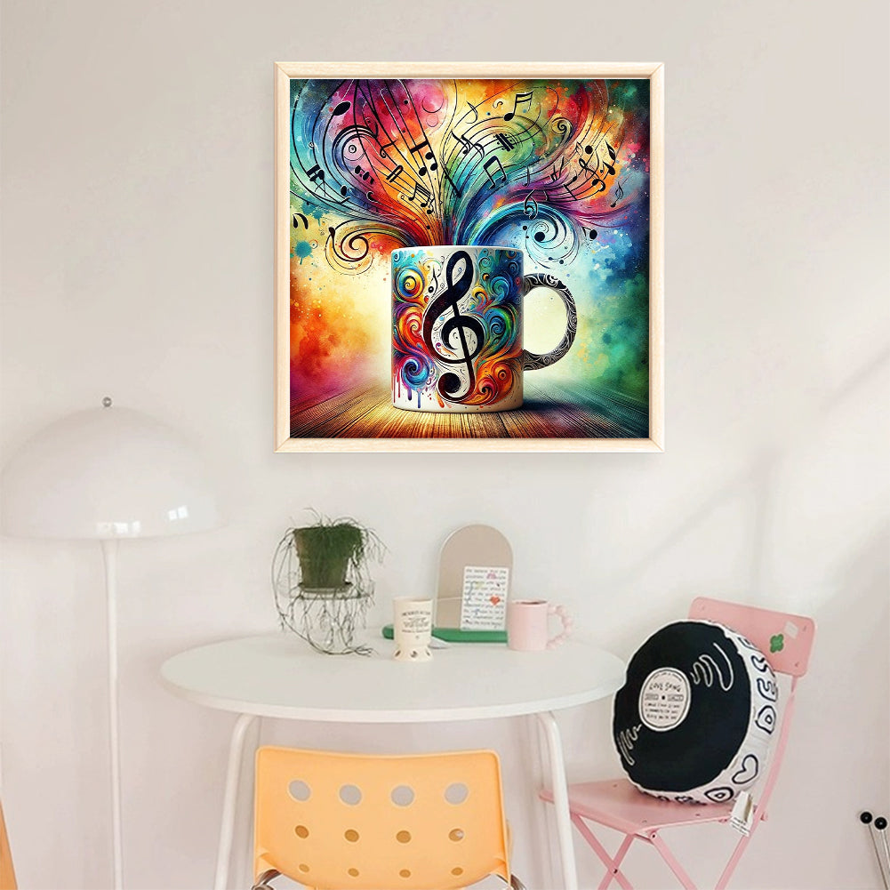 Cup Notes - 11CT Stamped Cross Stitch 40*40CM