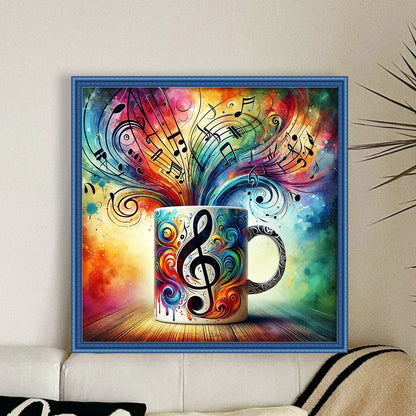 Cup Notes - 11CT Stamped Cross Stitch 40*40CM
