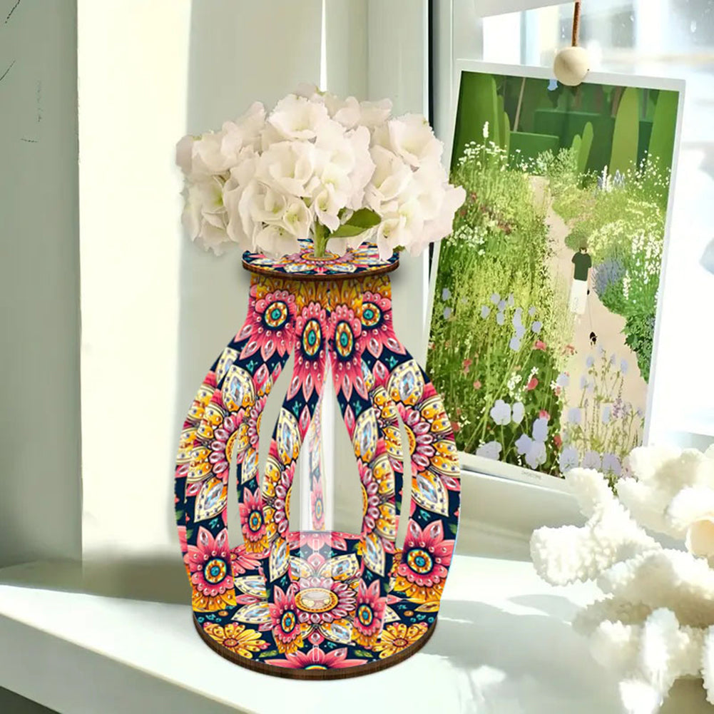 Diamond Painting Flower Vase Desktop Diamond Art Kits for Home Office Decor