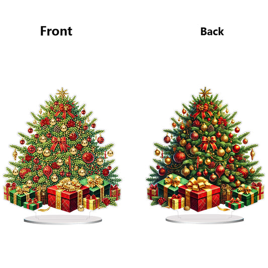 2D Flat Xmas DIY Desktop Diamond Art Kits Diamond Painting Desktop Ornaments Kit