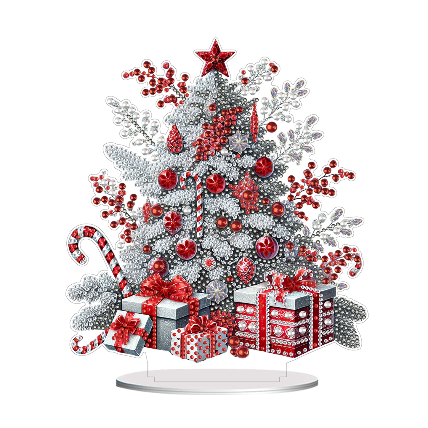 2D Flat Xmas DIY Desktop Diamond Art Kits Diamond Painting Desktop Ornaments Kit