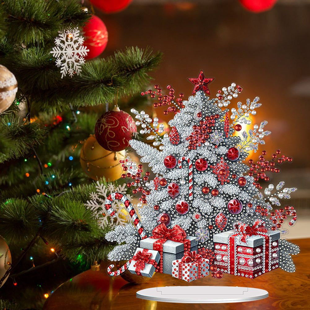 2D Flat Xmas DIY Desktop Diamond Art Kits Diamond Painting Desktop Ornaments Kit