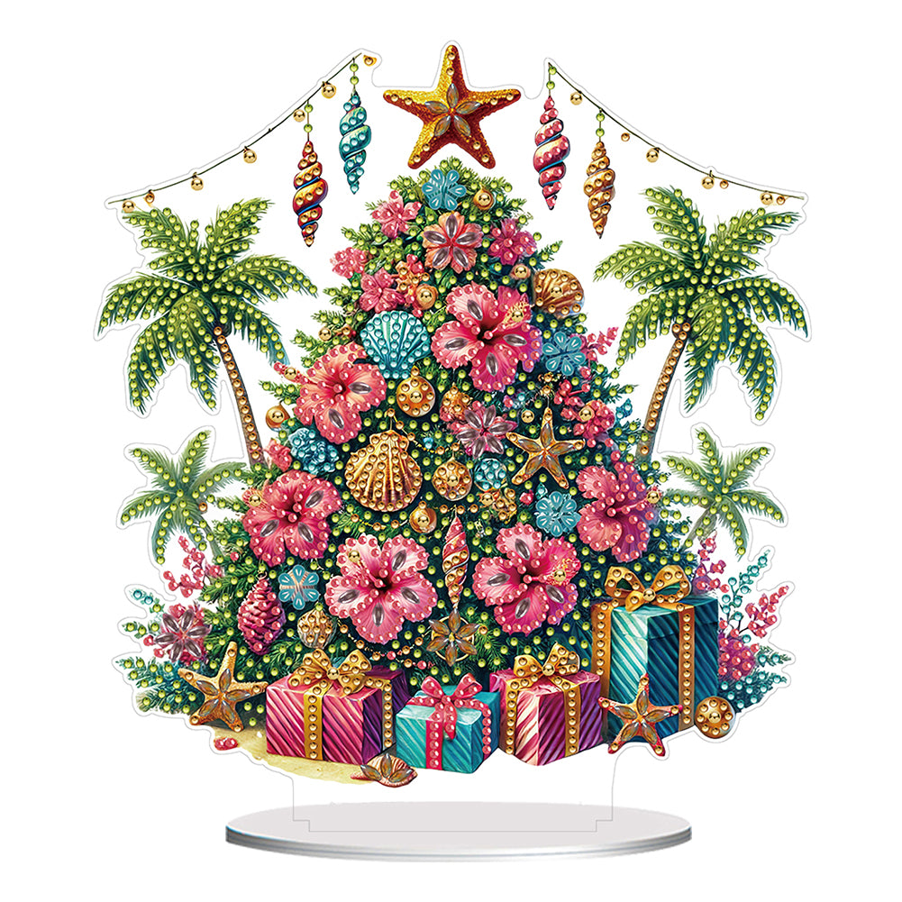 2D Flat Xmas DIY Desktop Diamond Art Kits Diamond Painting Desktop Ornaments Kit